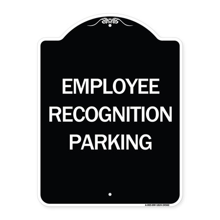SIGNMISSION Employee Recognition Parking Heavy-Gauge Aluminum Architectural Sign, 24" x 18", BW-1824-24562 A-DES-BW-1824-24562